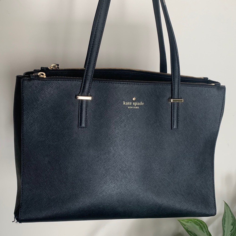 Kate Spade black leather handbag